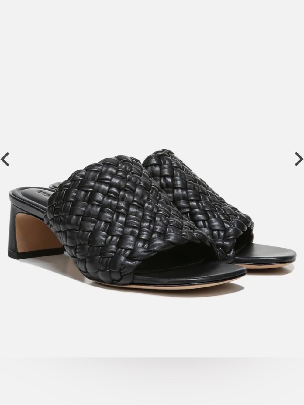 Vince Penley Woven Heeled Slide Sandals - sz 8
